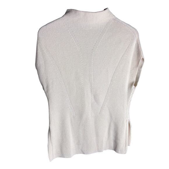 Vince Sleeveless Turtleneck Wool Cashmere Sweater Vest Off White Size XS - Picture 6 of 7